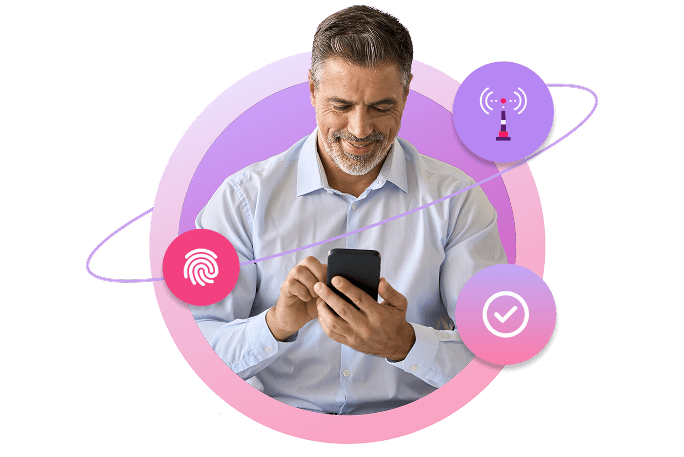 Man using phone